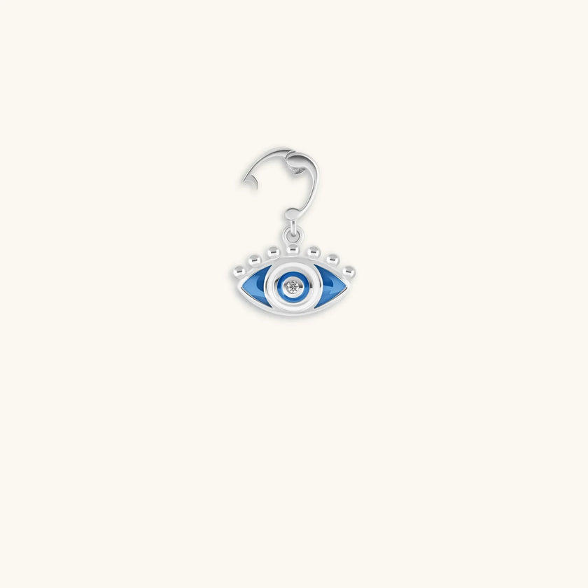 Enchanting Light Silver Evil Eye Charm