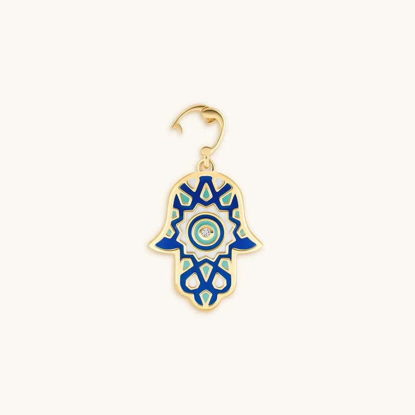 Glory & Grace - Gold Patterned Hamsa Charm