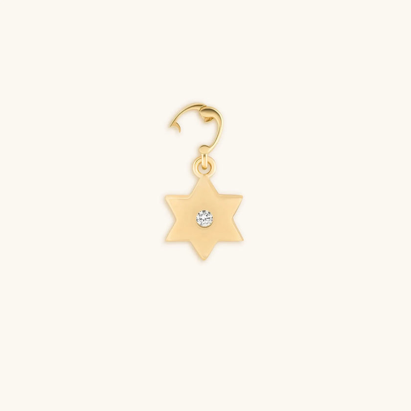 Connected in Faith Star of David Charm