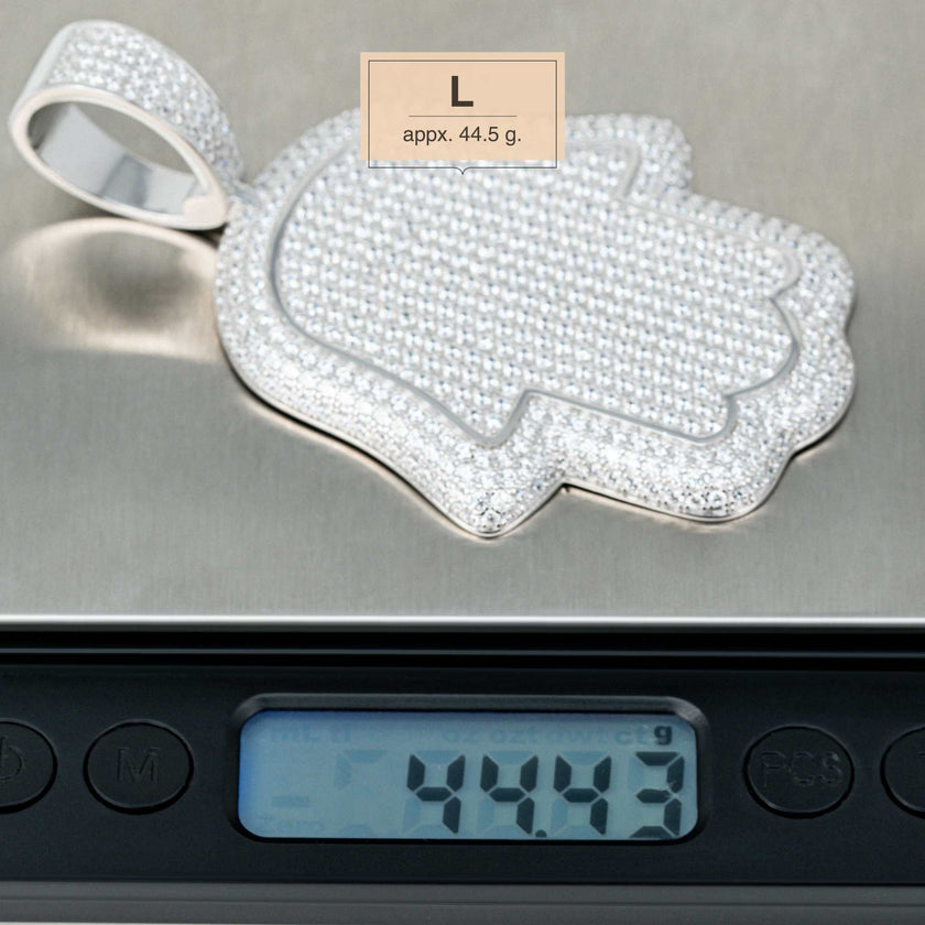 Hand Of God Hamsa Pendant 925 Sterling Silver