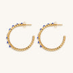 Truth Seeker - Evil Eye Lapis Hoop Earrings