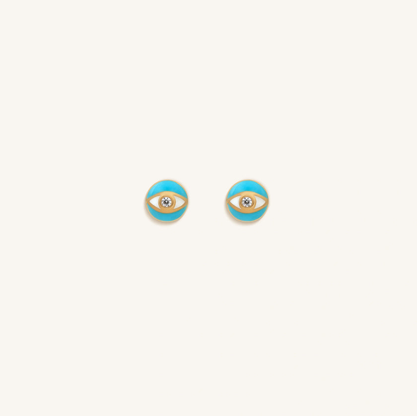 Awakened Purpose Evil Eye Diamond Earrings