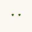 Spiritual Abundance Malachite Heart Earrings