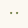 Spiritual Abundance Malachite Heart Earrings