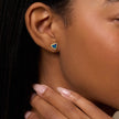 Loving Vibes Lab Blue Opal Heart Earrings