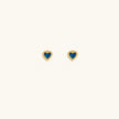 Loving Vibes Lab Blue Opal Heart Earrings