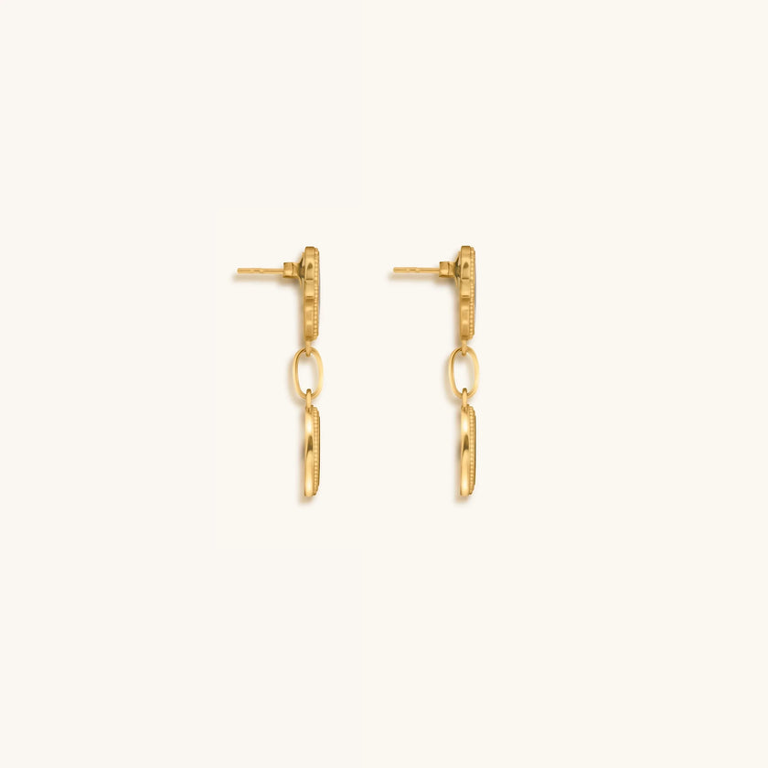 Boundless Joy Hamsa & Evil Eye Mother of Pearl Earrings