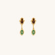 Dreams Secured Tiger’s Eye & Malachite Hamsa & Evil Eye Earrings