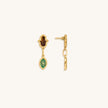 Dreams Secured Tiger’s Eye & Malachite Hamsa & Evil Eye Earrings