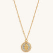Precious Protection - Gold Plated Hamsa Medallion Necklace