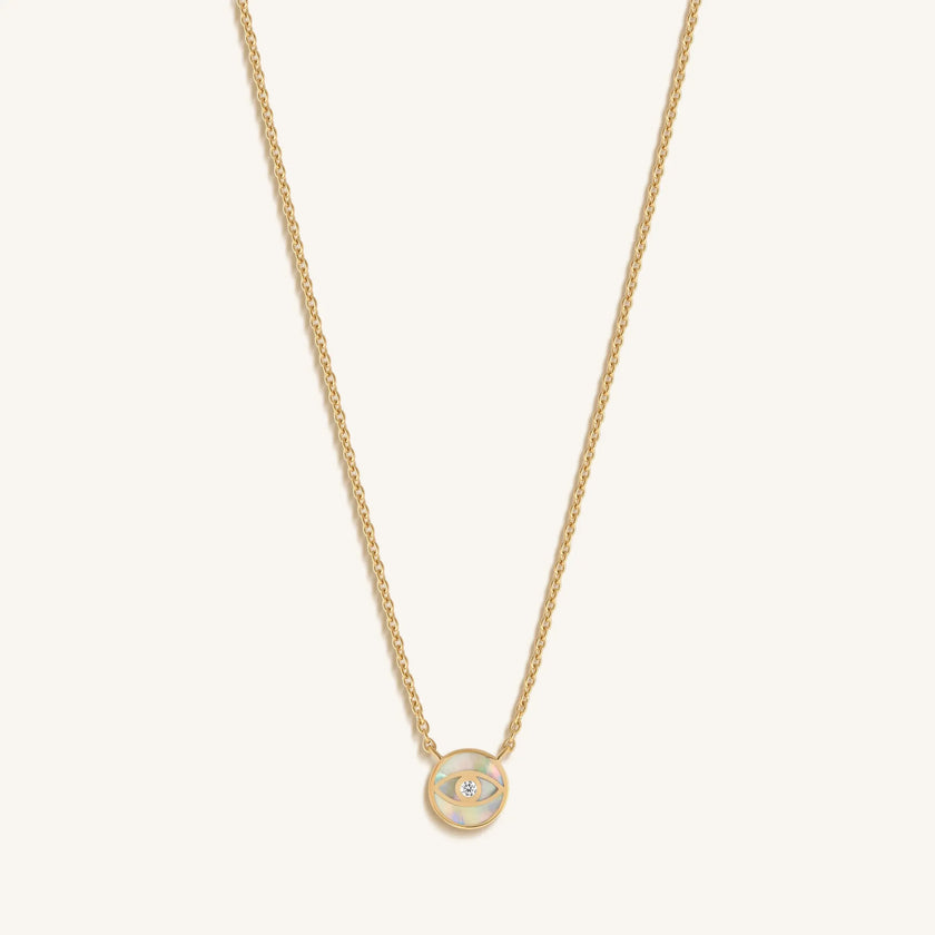 Zen Warrior Gold Evil Eye Necklace