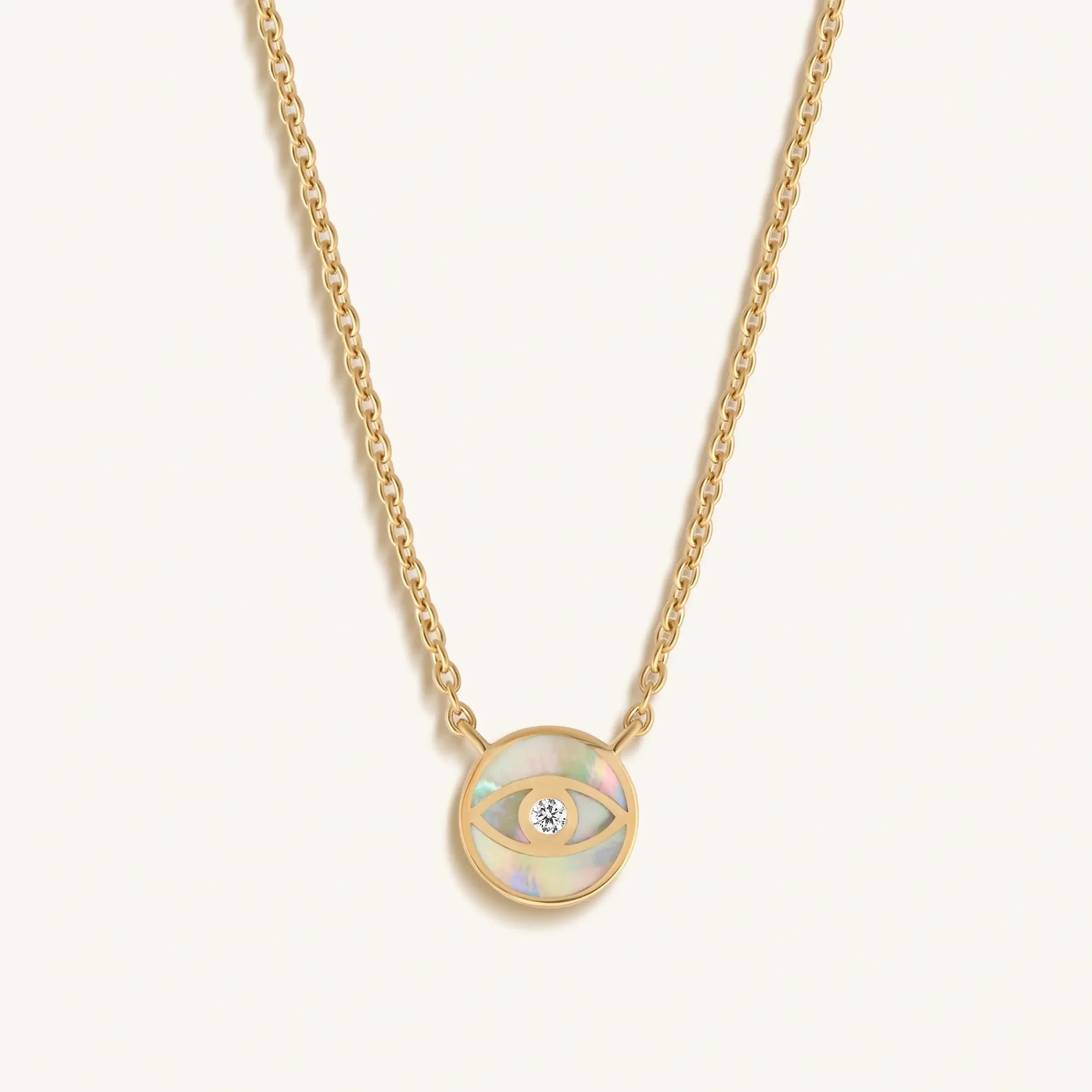 Zen Warrior Gold Evil Eye Necklace