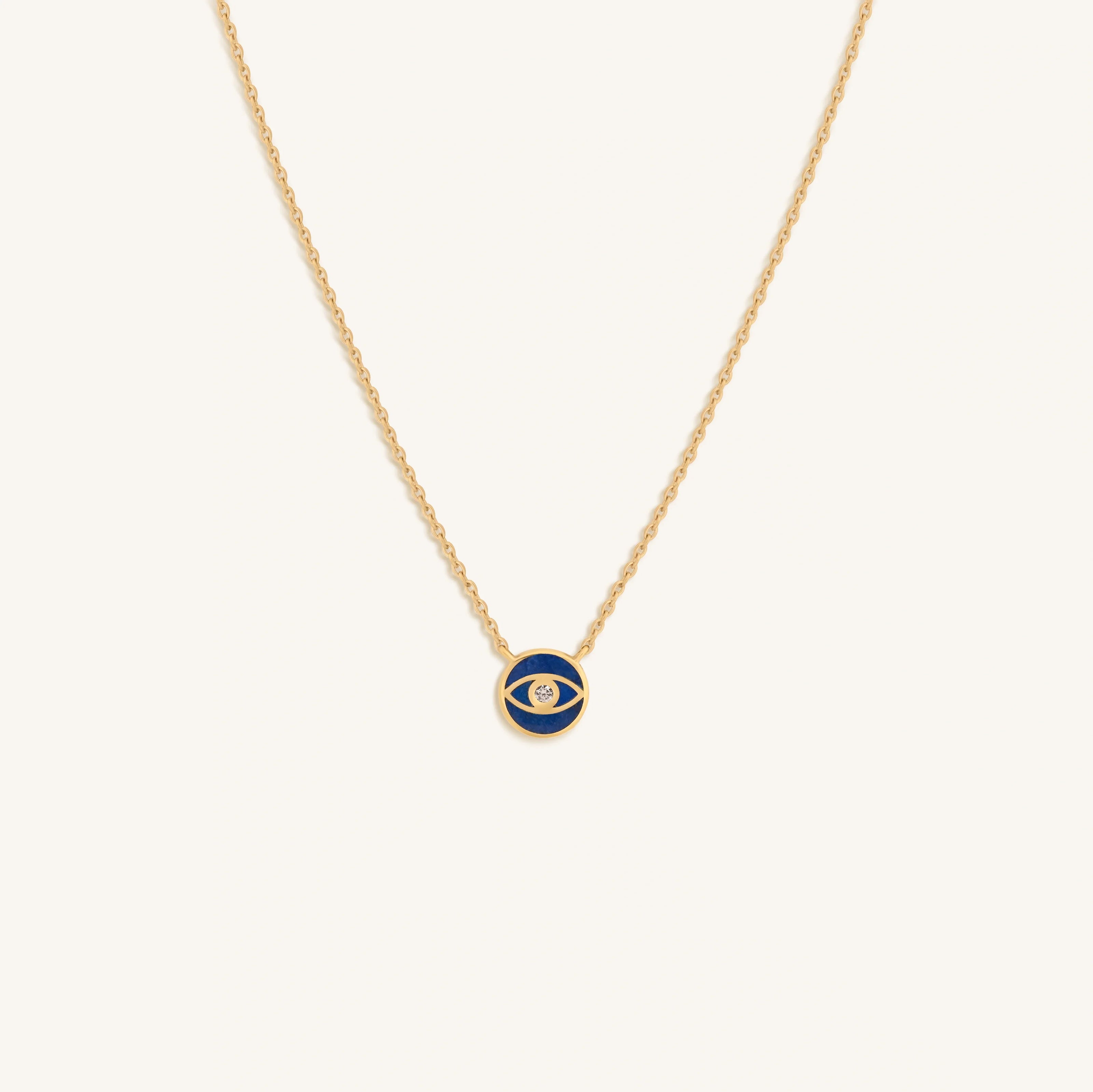 Wealth of Knowledge Lapis Lazuli Evil Eye Necklace