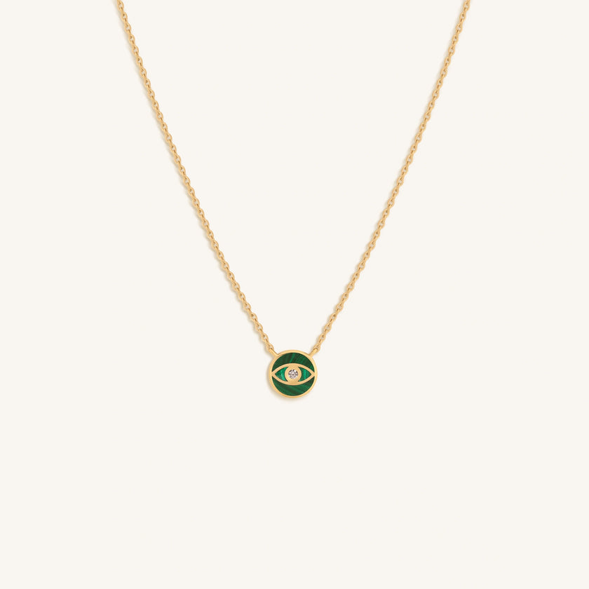 Soul’s Renewal Malachite Evil Eye Necklace