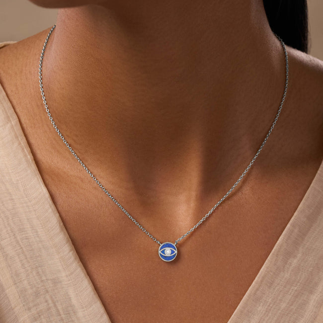 Universal Vibrations Lapis Lazuli Evil Eye Necklace