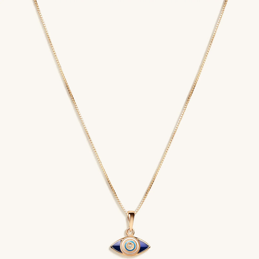 Radiant Happiness Evil Eye Pendant Necklace