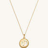 Celestial Impression - White Enamel Moon & Stars Necklace