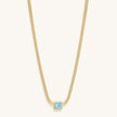 Nurture & Thrive - Aquamarine Evil Eye March Birthstone Necklace