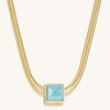 Nurture & Thrive - Aquamarine Evil Eye March Birthstone Necklace