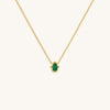 Honest & Bright Malachite Hamsa Gold Necklace