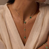 Enlightened Soul Malachite Multi-Symbol Gold Necklace