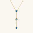 Spirit’s Zen Lab Blue Opal Multi-Symbol Gold Necklace