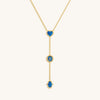 Spirit’s Zen Lab Blue Opal Multi-Symbol Gold Necklace