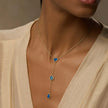 Spirit’s Zen Lab Blue Opal Multi-Symbol Gold Necklace