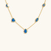 Soothing Aura Lab Blue Opal Multi-Symbol Necklace