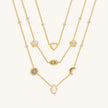 Spirit’s Transformation Multi-Symbol Mother of Pearl Layered Necklace