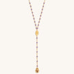 Peace of Spirit - Amethyst Evil Eye Hamsa Lariat Necklace