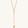 Peace of Spirit - Amethyst Evil Eye Hamsa Lariat Necklace