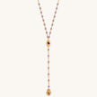 Peace of Spirit - Amethyst Evil Eye Hamsa Lariat Necklace