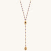Peace of Spirit - Amethyst Evil Eye Hamsa Lariat Necklace