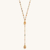 Benevolent Spirit - Tourmaline Evil Eye Hamsa Lariat Necklace