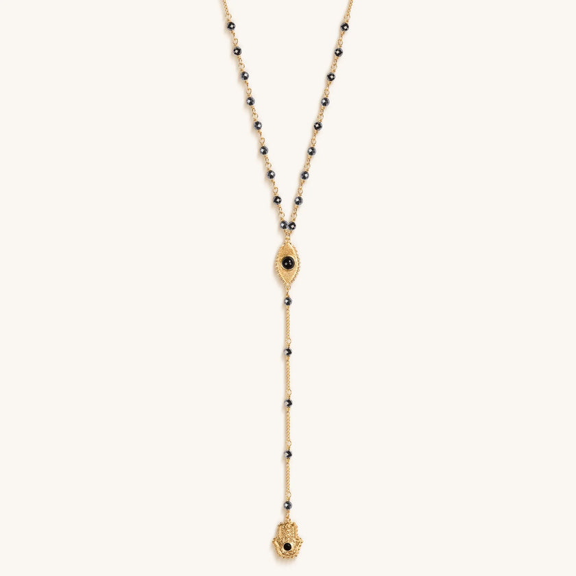 Spiritual Resilience Gold Plated Rosary Necklace