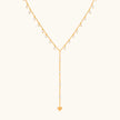 Timeless Love Heart Pearl Lariat Necklace