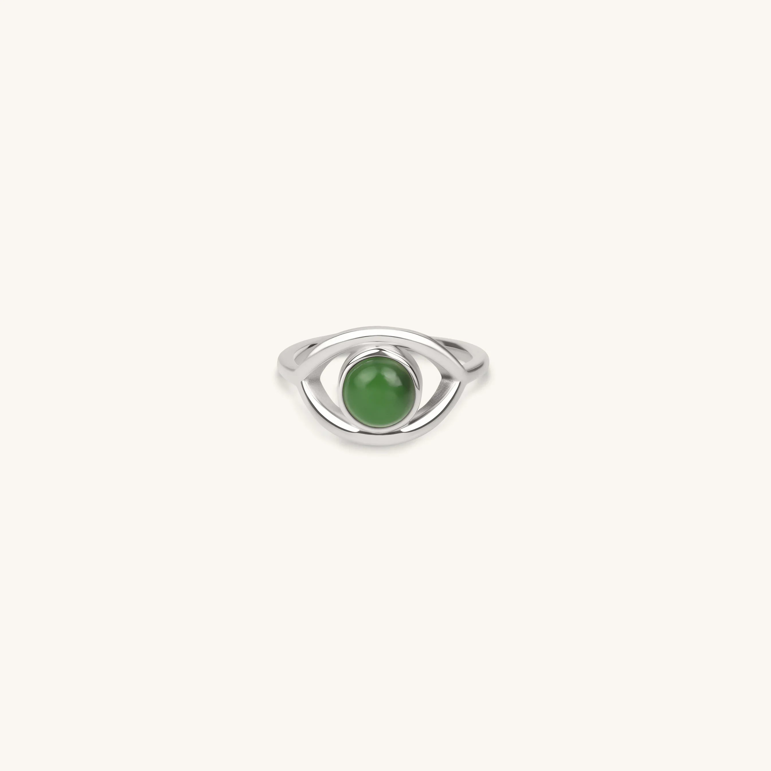 Abundant Flow - Jade Evil Eye Ring