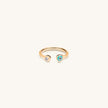 Defensive Shield - Gold Turquoise Enamel Evil Eye Ring