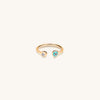 Defensive Shield - Gold Turquoise Enamel Evil Eye Ring