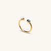 Sparkling Positivity - Gold Navy Enamel Evil Eye Ring