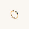 Forever Safeguard - Gold Navy Enamel Evil Eye Ring