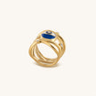 Guarded Serenity Gold Evil Eye Ring
