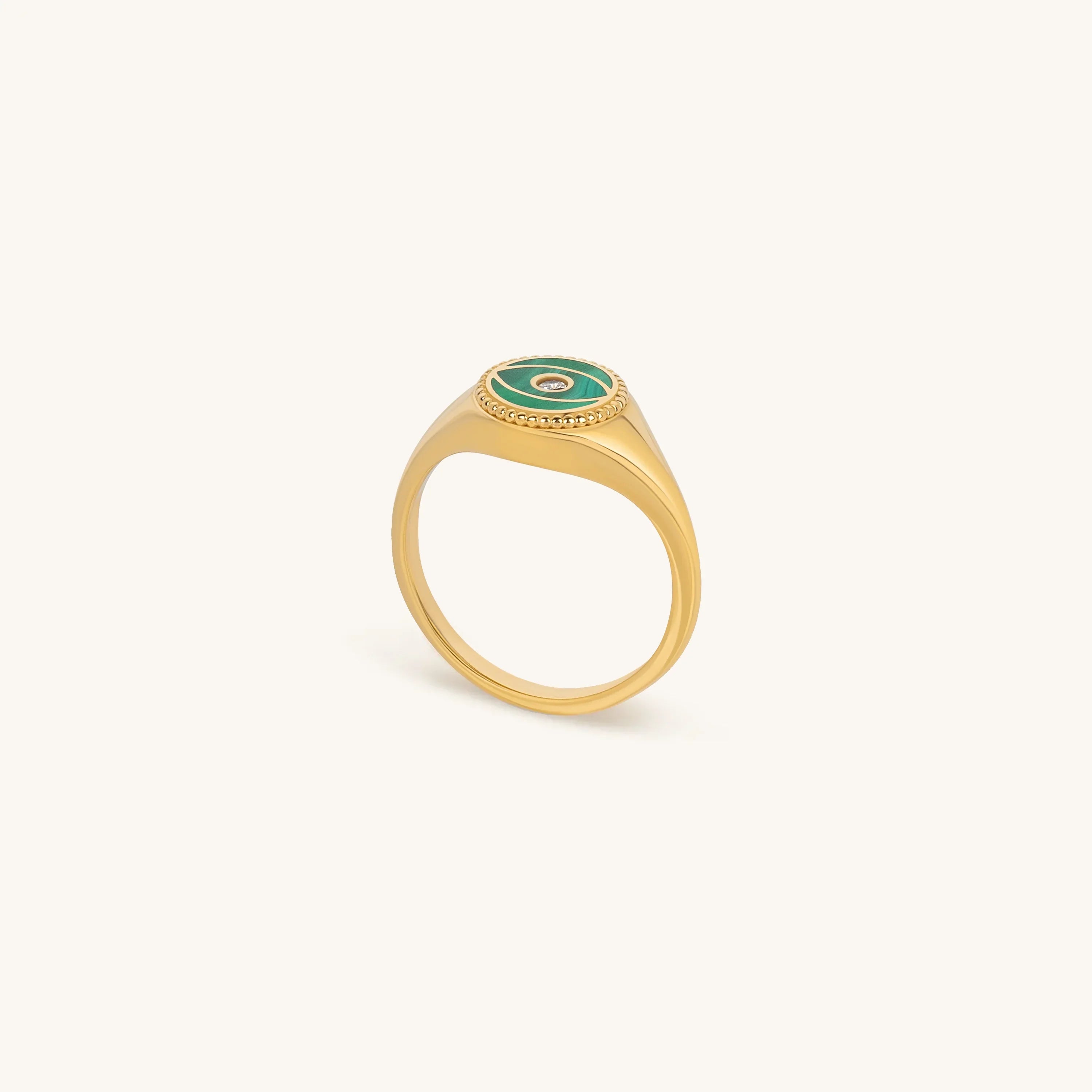 Soul’s Transformation Evil Eye Malachite Ring