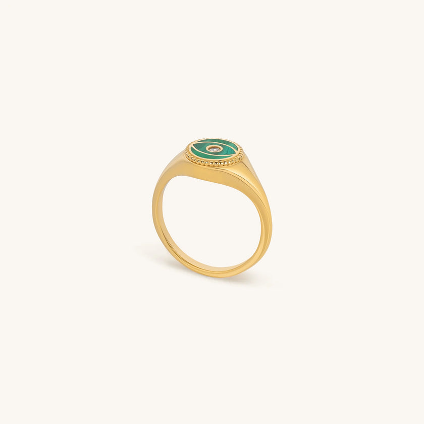 Soul’s Transformation Evil Eye Malachite Ring