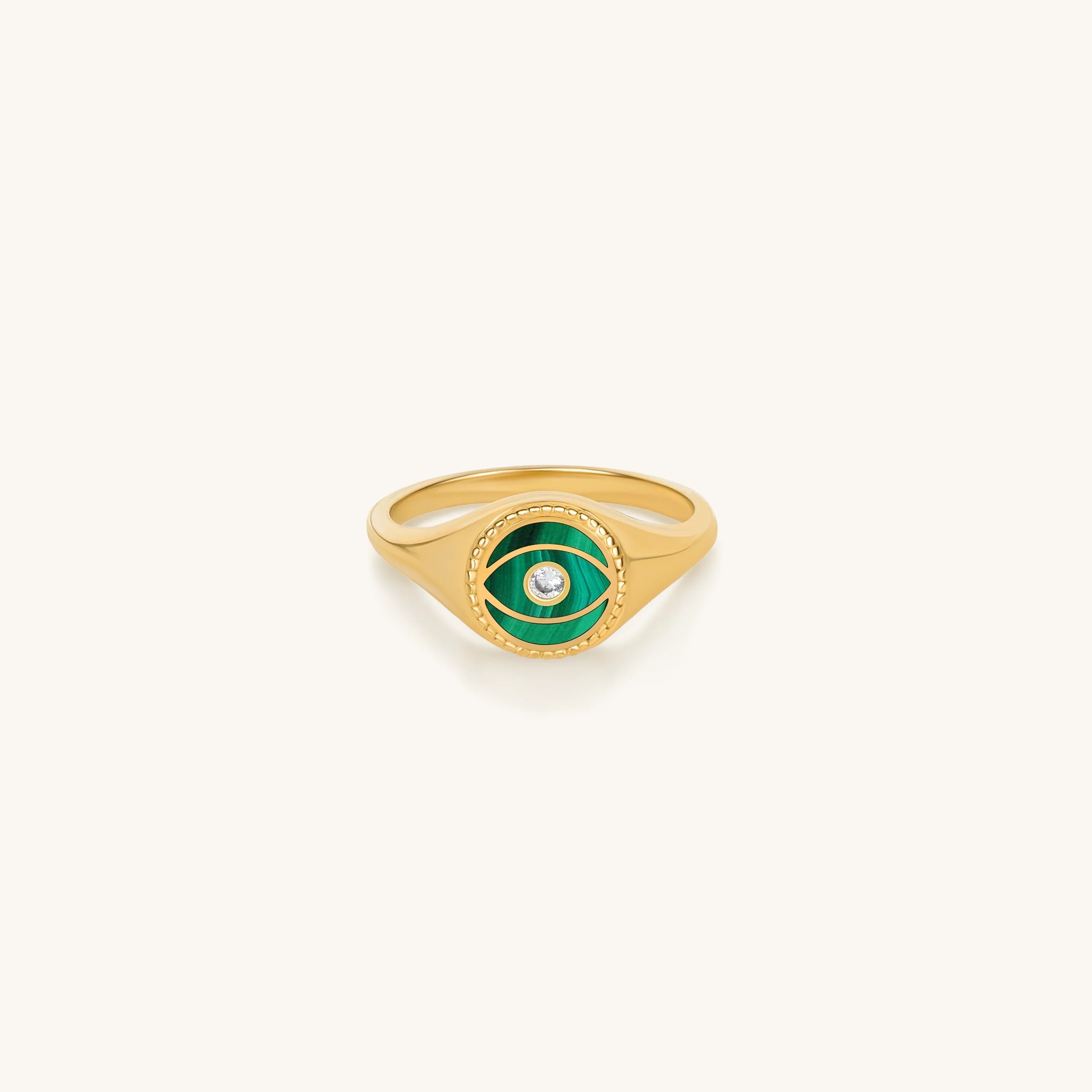 Soul’s Transformation Evil Eye Malachite Ring
