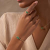 Kaleidoscope Soul Evil Eye Malachite Gold Ring