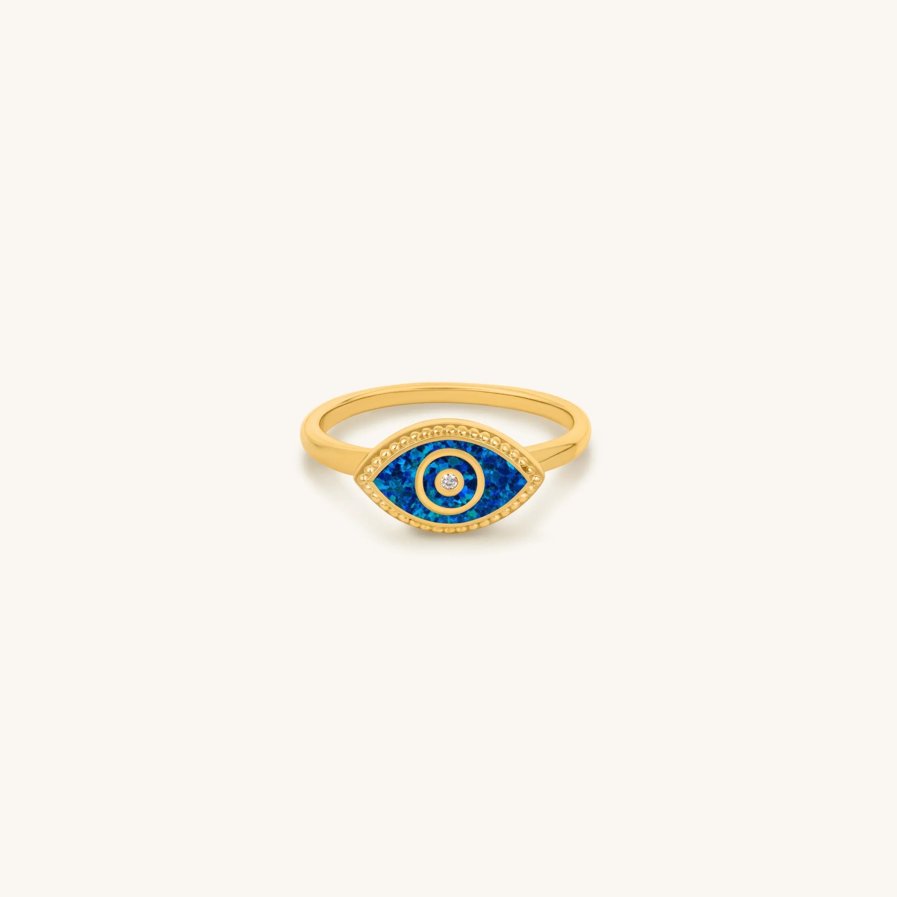 Prophetic Soul Lab Blue Opal Evil Eye Ring