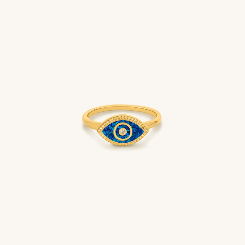 Prophetic Soul Lab Blue Opal Evil Eye Ring