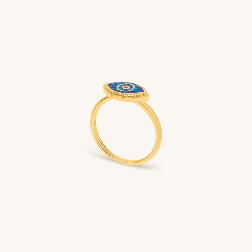 Prophetic Soul Lab Blue Opal Evil Eye Ring